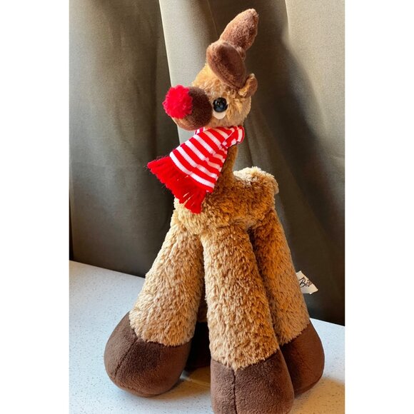 Rudolph Bestever Plush Reindeer Stuffed Animal Toy With Red Scarf & Antlers 14" - Picture 2 of 13